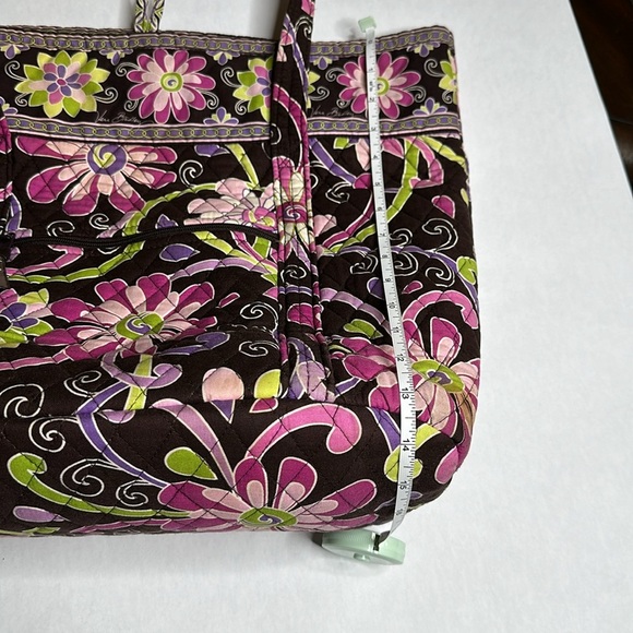 Large Vera Bradley brown and pink tote 💞 - Picture 7 of 11